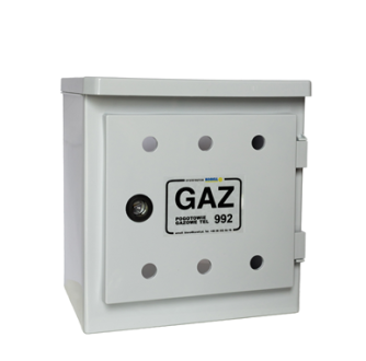 SZAFKA POD ZAWÓR Z TWORZYWA 260X260X160 - POPIEL