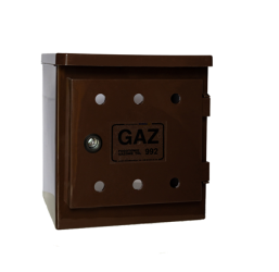 SZAFKA POD ZAWÓR Z TWORZYWA 260X260X160 - BRĄZ